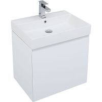 Тумба с раковиной Aquanet Йорк 60 подвесная Белый глянец арт-212591 — фото 1, Тумбы с раковиной