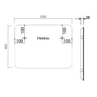 Зеркало Vincea 100 с подсветкой c сенсорным выключателем и диммером арт-VLM-3VC100 — фото 3, Зеркала в ванную комнату