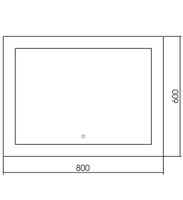 Зеркало Abber See 80 с подсветкой с сенсорным выключателем и диммером арт-AG6107S-0.8 — фото 3, Зеркала в ванную комнату