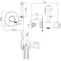 Товар: Гигиенический душ со смесителем Allen Brau Thermo rund с термостатом Черный матовый арт-5.60001-31 - фото 3 Гигиенический душ со смесителем Allen Brau Thermo rund с термостатом Черный матовый арт-5.60001-31 — фото 3, Гигиенические души