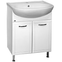 Тумба с раковиной Misty Уют 60 Белая арт-ИП000000159 — фото 1, Тумбы с раковиной