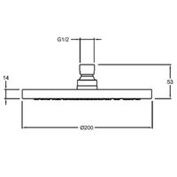 Верхний душ Jacob Delafon July Хром арт-E21760-CP — фото 8, Верхние души