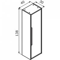 Шкаф пенал Orka Galia 40 подвесной Lidya арт-3000856 — фото 6, Пеналы для ванной комнаты