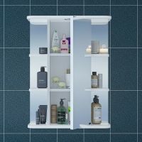 Зеркальный шкаф СанТа Герда 55 с подсветкой Белый арт-101021 — фото 2, Зеркальные шкафы в ванную