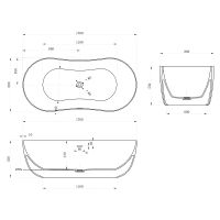 Ванна из искусственного камня Abber Stein 170x80 без гидромассажа арт-AS9604 — фото 7, Ванны из искусственного камня