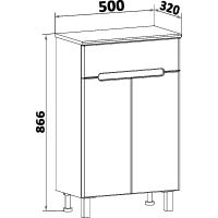 Тумба Runo Парма 50 Белая арт-00-00001050 — фото 4, Комоды и тумбы для ванной комнаты