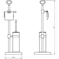 Товар: Напольная стойка Migliore Fortuna Золото арт-27743 - фото 2 Напольная стойка Migliore Fortuna Золото арт-27743 — фото 2, Стойки - набор держателей