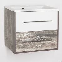 Тумба под раковину Style Line Экзотик 75 Plus подвесная Белая Светлое дерево арт-ЛС-00000401 — фото 1, Тумбы под раковину