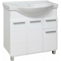 Тумба под раковину Runo Эрика 80 Белая арт-УТ000003319 — фото 1, Тумбы под раковину