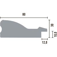 Товар: Багет Decomaster 2900x80x30 мм арт-S18-1224 - фото 2 Багет Decomaster 2900x80x30 мм арт-S18-1224 — фото 2, Багеты