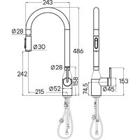 Смеситель для кухни Paulmark Universal Антрацит арт-Un213880-AN — фото 2, Смесители для кухни
