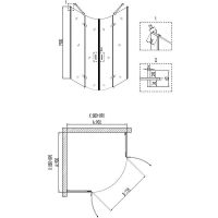 Товар: Душевой уголок Niagara Nova NG-6815-08 BLACK 90х90 профиль Черный стекло прозрачное арт-68150811BLACK - фото 3 Душевой уголок Niagara Nova NG-6815-08 BLACK 90х90 профиль Черный стекло прозрачное арт-68150811BLACK — фото 3, Душевые уголки четверть круга