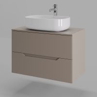 Тумба с раковиной Orange Line 80 подвесная Латте матовый арт-Li-80TuLMDF+B07-540W — фото 2, Тумбы с раковиной