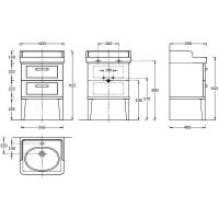 Тумба под раковину Kerama Marazzi Pompei 60 PO.N.60.2\BLK Черная глянцевая арт-PO.N.60.2\BLK — фото 5, Тумбы под раковину