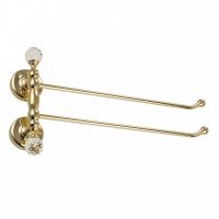 Полотенцедержатель Migliore Amerida поворотный Золото с кристаллами Swarovski арт-16607 — фото 2, Полотенцедержатели