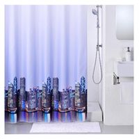 Штора для ванны Iddis City 200x200 Фиолетовая арт-210P24RI11 — фото 1, Шторы для ванной