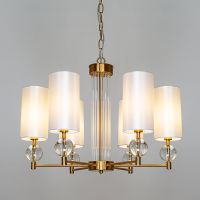 Люстра Artelamp Matar Белая Полированная медь арт-A4027LM-6PB — фото 5, Люстры