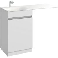 Тумба под раковину Aqwella Form 115 Белая арт-FOR0105KL — фото 1, Тумбы под раковину