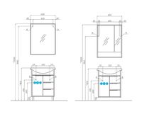 Тумба под раковину Aquaton Рико 60 Белый Ясень фабрик арт-1A213301RIB90 — фото 7, Тумбы под раковину