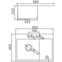 Товар: Кухонная мойка Aflorn Premium 58 Графит арт-AF95848F-R - фото 3 Кухонная мойка Aflorn Premium 58 Графит арт-AF95848F-R — фото 3, Кухонные мойки