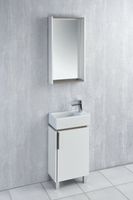 Зеркало Aquaton Бэлла 46 с подсветкой Белое Джарра арт-1A221702BBAZ0 — фото 5, Зеркала в ванную комнату