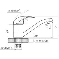 Смеситель для кухни Сантаком StMira Хром арт-5005 — фото 2, Смесители для кухни