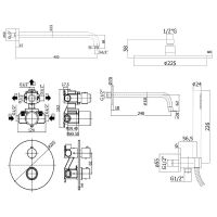 Душевая система Paffoni Light с термостатом Белая матовая арт-KITLIQ019BO046 — фото 8, Встраиваемые душевые комплекты