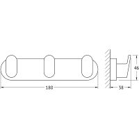 Вешалка для полотенец Artwelle Schwarz Черная матовая арт-7735 — фото 3, Крючки для полотенец