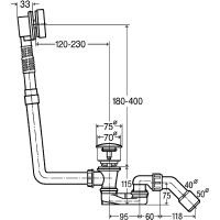 Слив-перелив Viega Sifon 6177.45 click-clack Хром арт-572853 — фото 4, Сливы-переливы