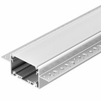 Профиль алюминиевый Arlight встраиваемый для ГКЛ Серебристый арт-035650 — фото 1, Профили для светодиодных лент