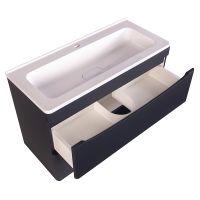 Тумба под раковину Style Line Бергамо 80 подвесная Черная антискрейч арт-СС-00002324 — фото 2, Тумбы под раковину