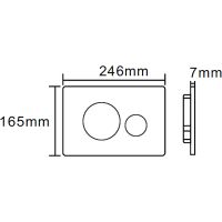 Клавиша смыва Ceruttispa Шампань золотой арт-CR05CG — фото 4, Кнопки смыва