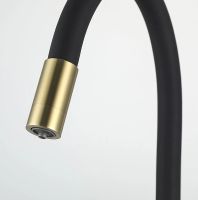 Смеситель для кухни Frap H69 Сатин золотой Черный арт-F4396-3 — фото 14, Смесители для кухни