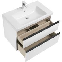 Тумба под раковину Roca Domi 80 подвесная Белый глянец арт-A857459806 — фото 3, Тумбы под раковину