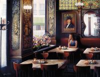 Фреска Ortograf Городской пейзаж 22101 Фактура бархат FX Флизелин (2,6*2) Разноцветный, Интерьер/Люди арт-22101 (бархат FX) — фото 2, Фрески