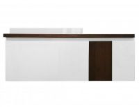 Тумба с раковиной Эстет Malibu 140 L подвесная Белая Темное дерево арт-ФР-00007126 — фото 2, Тумбы с раковиной