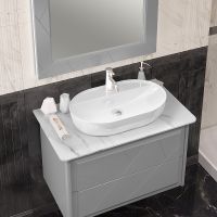 Тумба под раковину Opadiris Луиджи 90 подвесная Серая матовая арт-00-00005940 — фото 8, Тумбы под раковину