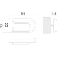 Товар: Водяной полотенцесушитель Terminus Фокстрот (1) 320x600 с полкой Хром, боковое подключение, G 1" НР арт-4620768881244 - фото 3 Водяной полотенцесушитель Terminus Фокстрот (1) 320x600 с полкой Хром, боковое подключение, G 1" НР арт-4620768881244 — фото 3, Водяные полотенцесушители