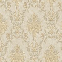 Обои Bernardo Bartalucci Gabriella Винил на флизелине (1,06*10,05) Бежевый, Дамаск арт-84130-3 — фото 1, Обои для стен
