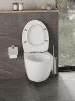 Комплект унитаза с инсталляцией Orange с сиденьем Микролифт и Черной матовой клавишей смыва арт-CI07-100W+APB144 — фото 11, Комплекты унитаз + инсталляция