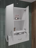 Подвесной шкаф Orange Смайл 60 Белый арт-SM-60SR1 — фото 4, Шкафы для ванной