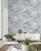 Обои Solo Liberty Винил на флизелине (1,06*10) Бежевый/Голубой, Листья арт-E202603 — фото 2, Обои для стен