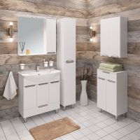 Тумба под раковину Runo Барселона 75 Белая арт-00000001032 — фото 4, Тумбы под раковину