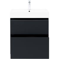 Тумба с раковиной Aquanet Бруклин 60 подвесная Антрацит матовый арт-312875 — фото 6, Тумбы с раковиной