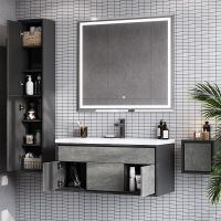 Тумба под раковину Aquaton Уэльс 80 подвесная Авеллино грей Антрацит арт-1A267901WA6A0 — фото 7, Тумбы под раковину