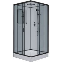 Душевая кабина Niagara Premium 90x90 NG-6901-01Q Black без гидромассажа арт-69010134QBLACK — фото 1, Душевые кабины