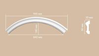 Товар: Радиус Decomaster 690x90x30 мм арт-897901-120 - фото 2 Радиус Decomaster 690x90x30 мм арт-897901-120 — фото 2, Радиусы