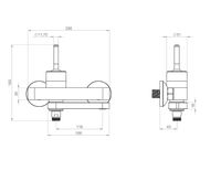 Смеситель для ванны Damixa Arc Хром Черный арт-291000000 — фото 9, Смеситель для ванны