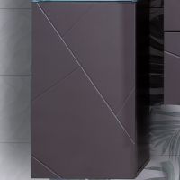 Подвесной шкаф Бриклаер Кристалл 35 Софт Графит Ясень Анкор темный арт-4627125414619 — фото 1, Шкафы для ванной