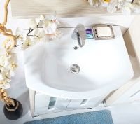 Товар: Тумба под раковину Бриклаер Бали 60 Светлая лиственница Белая глянцевая арт-4627125412097 - фото 3 Тумба под раковину Бриклаер Бали 60 Светлая лиственница Белая глянцевая арт-4627125412097 — фото 3, Тумбы под раковину